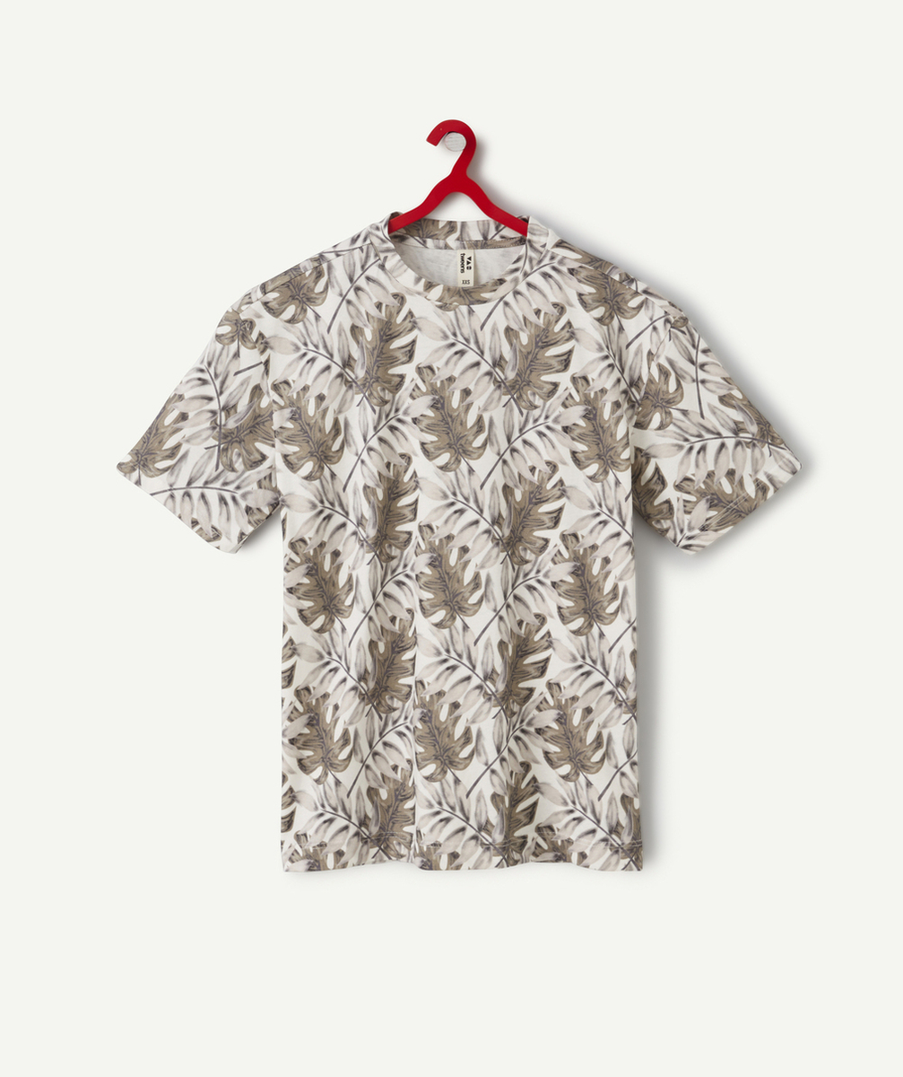 T-SHIRT GARÇON IMPRIMÉ FEUILLAGE