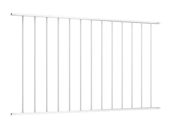 Panneau de cl?ture Acier enduit de poudre 1,7x0,75 m Blanc