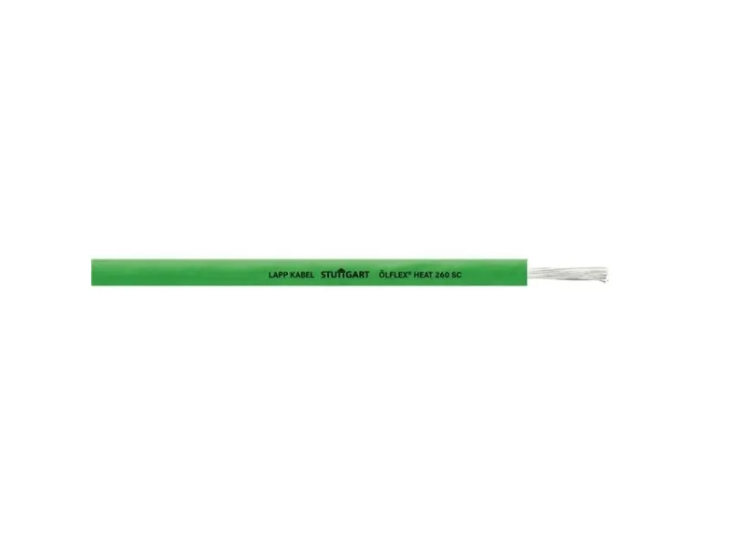 Lapp ÖLFLEX HEAT 260 SC, Mellemspændingskabel, Grøn, Polytetrafluorethylen (PTFE), Kobber, 2,3 kg/km, -190 - 260 °C