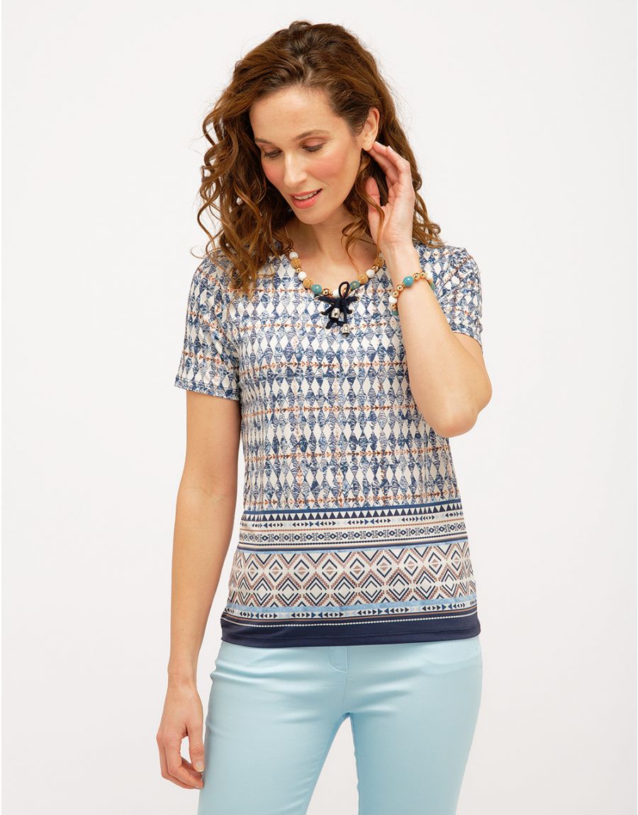 T-shirt imprimé bleu