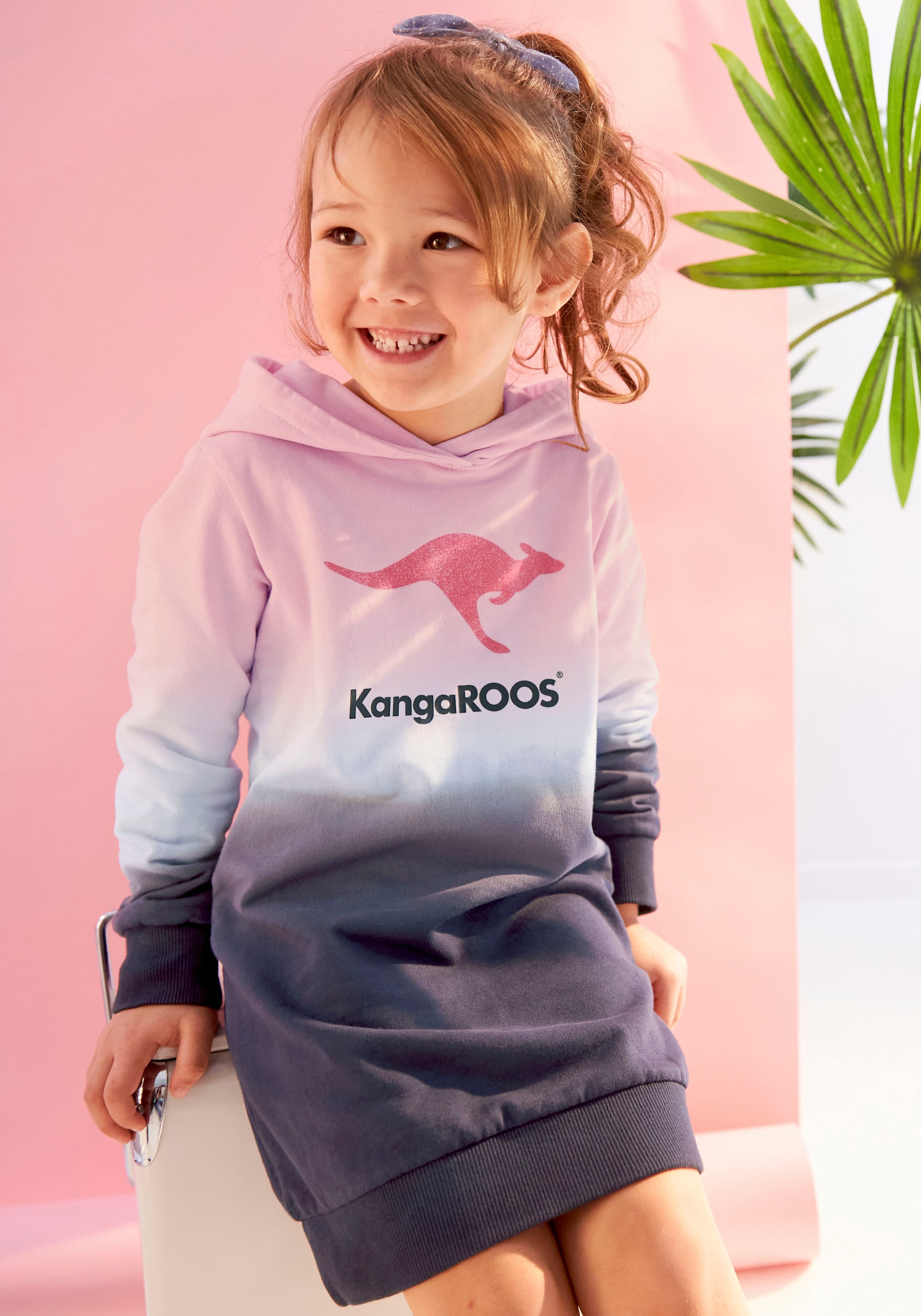 KangaROOS Sweatkleid »für kleine Mädchen« bis Mitte des Oberschenkels,  lässiger Look,  aus Sweatstoff