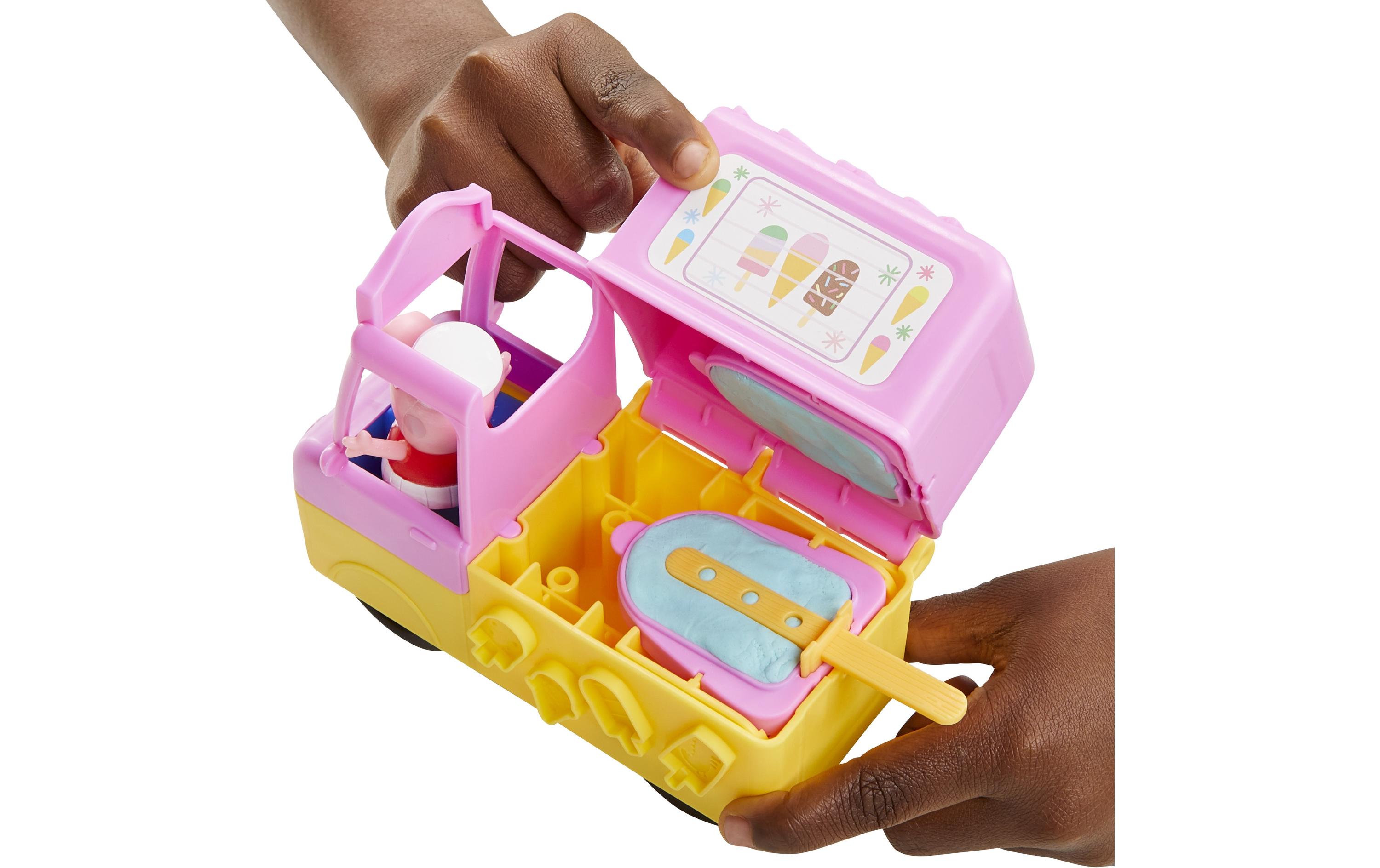 Knetspielzeug Peppa`s Ice Cream PlaysetPeppas Eiscreme-Spielset mit 5 Knetdosen