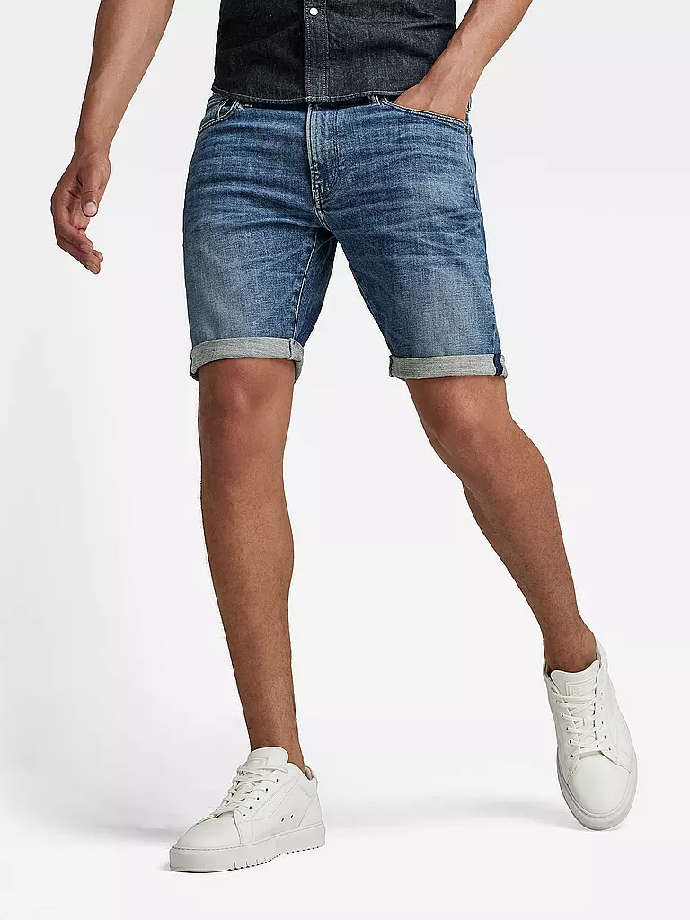 G-STAR RAW Jeans Shorts blau