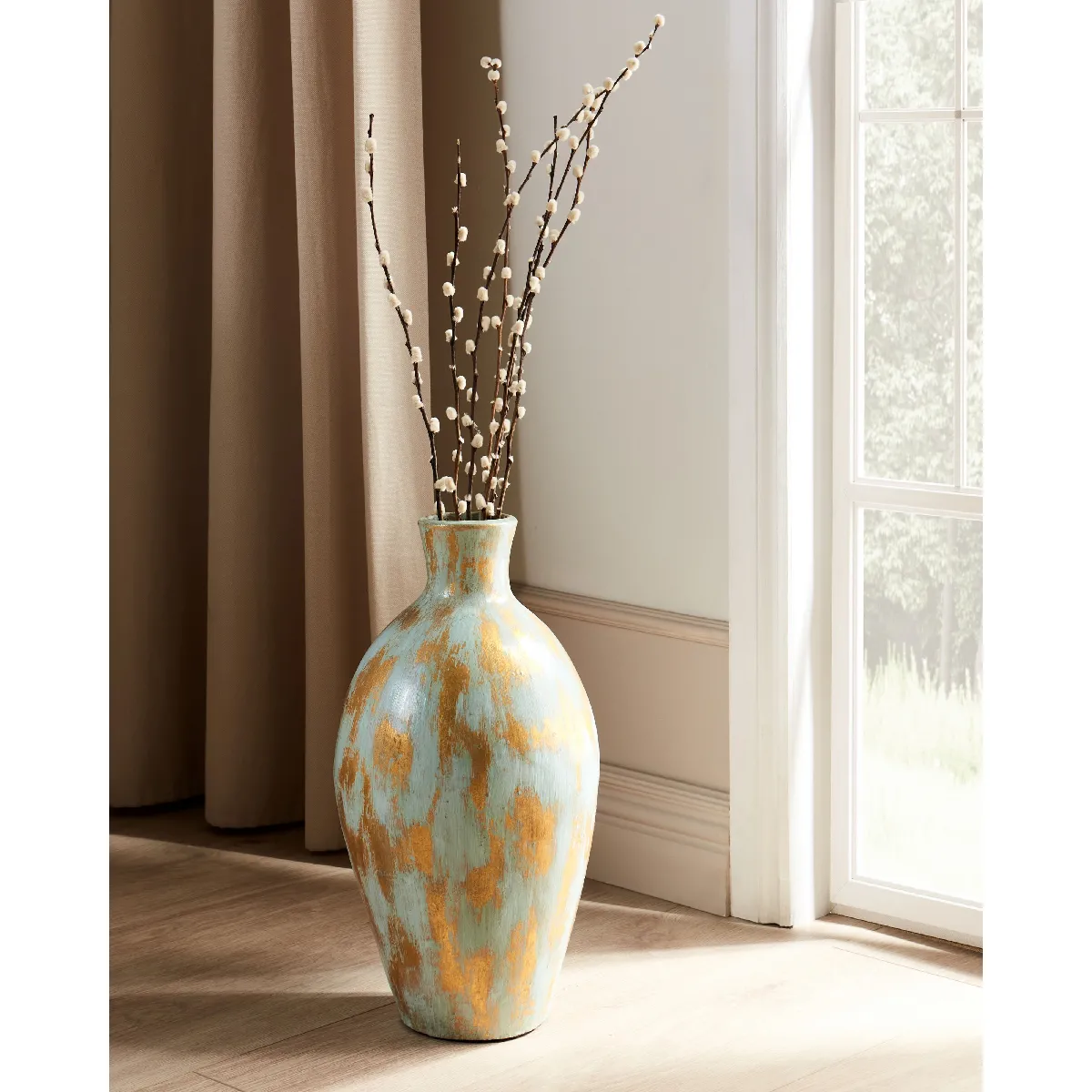 BELIANI Vase DIKAJA - Bleu
