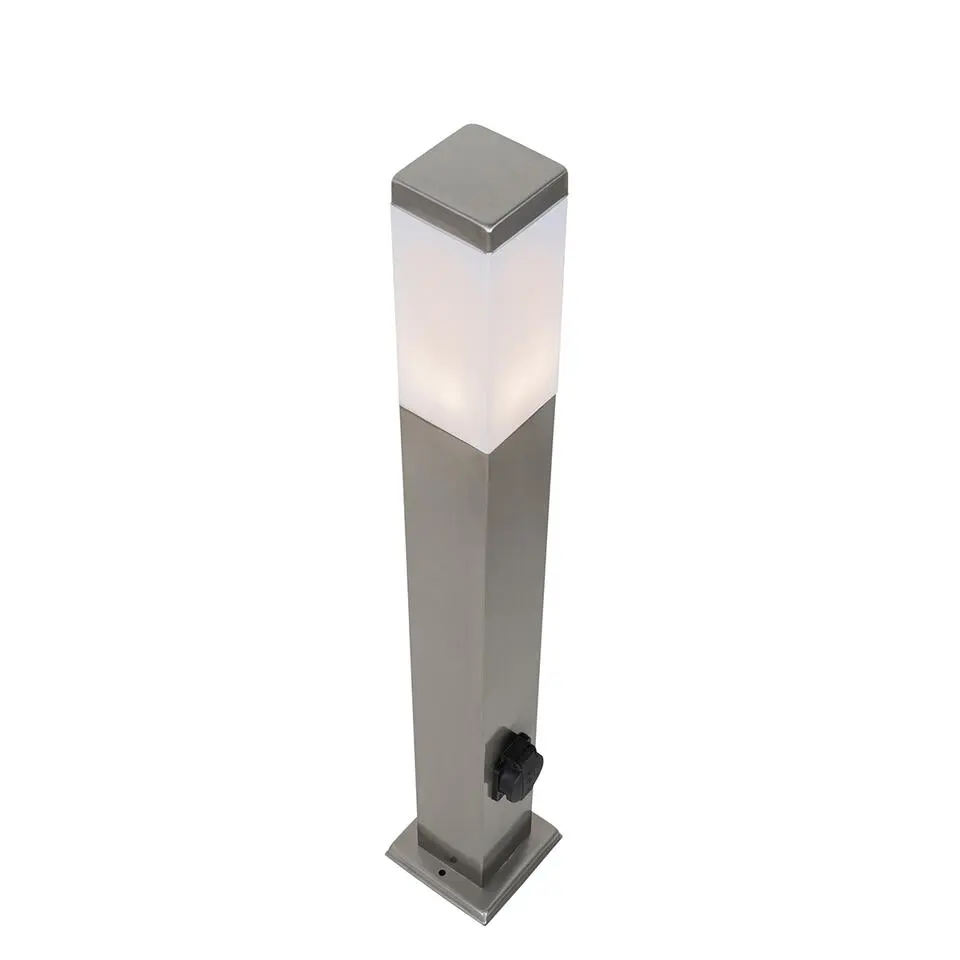 Qazqa staande buitenlampen malios zilverkleurig e27