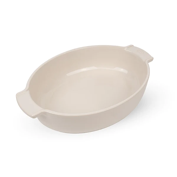 Plat ovale céramique écru 31 cm Peugeot