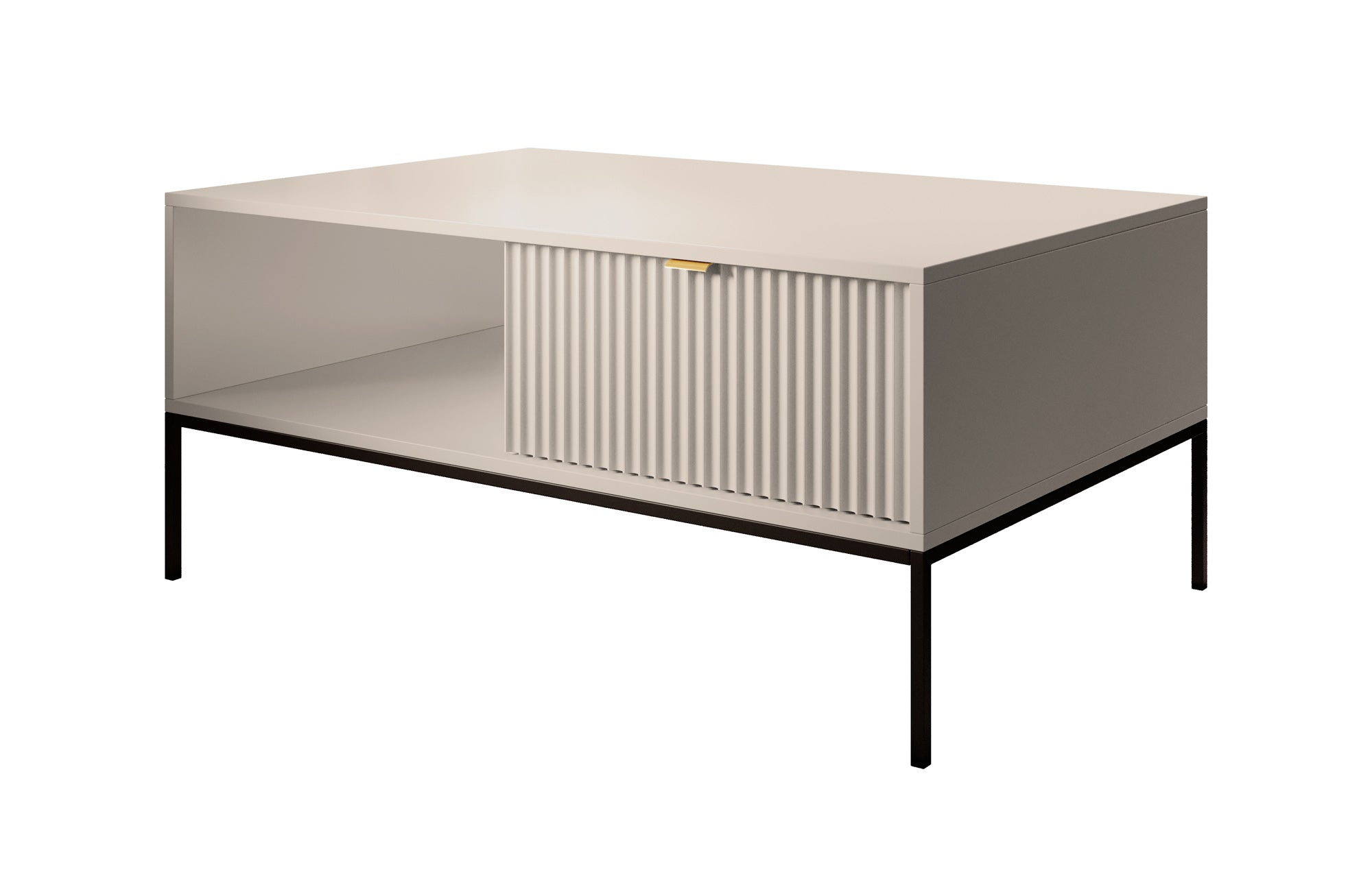 Navil - Salontafel met 2 lades - Beige - 104x68x46 cm