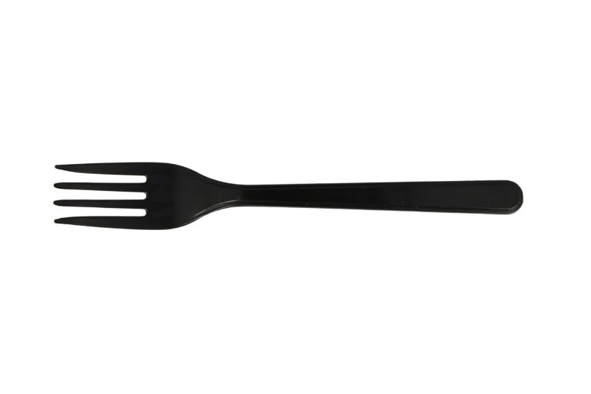 Herbruikbare vork 180mm PP zwart