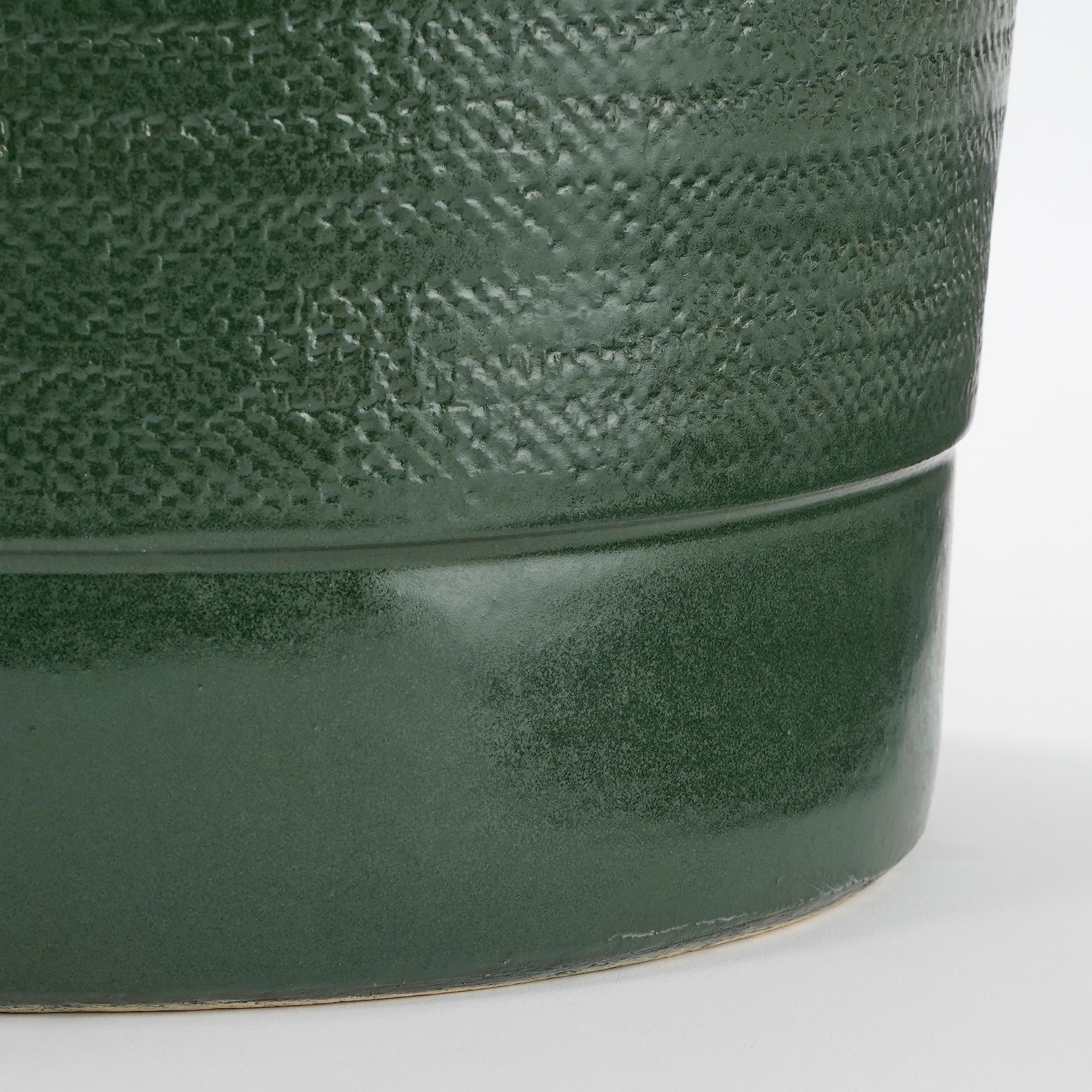 Mica decorations - cache-pot en terre cuite vert foncé d22