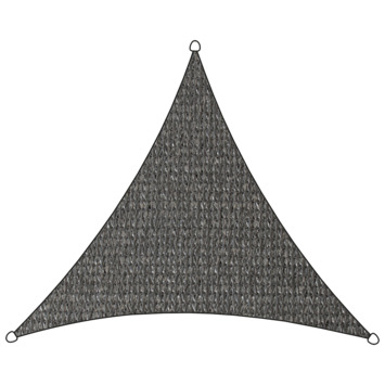 Livin' Outdoor schaduwdoek HDPE driehoek antraciet 500 x 500 cm