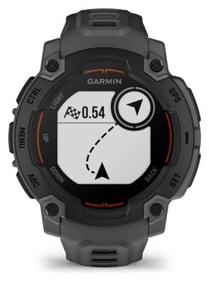 Montre GPS Garmin Instinct E - 45 mm Noir avec Bracelet en Silicone Gris Charcoal