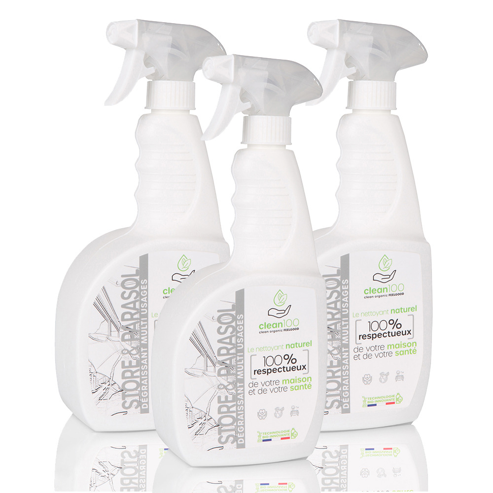Nettoyant liquide spécial parasol - sprayer - 750ml - ecologique et hypoallergénique - stores, parasols, bâches, tentes, tissus - x3