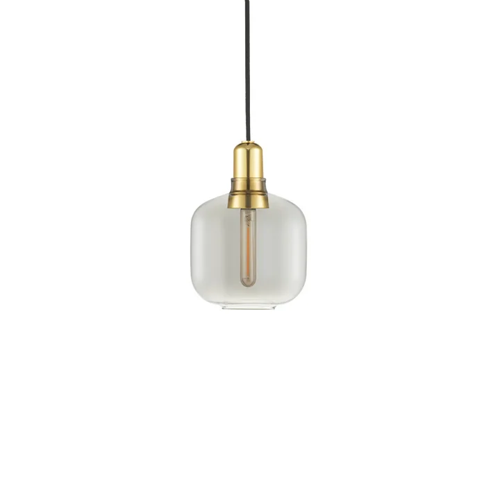 Normann Copenhagen - Amp Pendelleuchte small, smoke / Messing