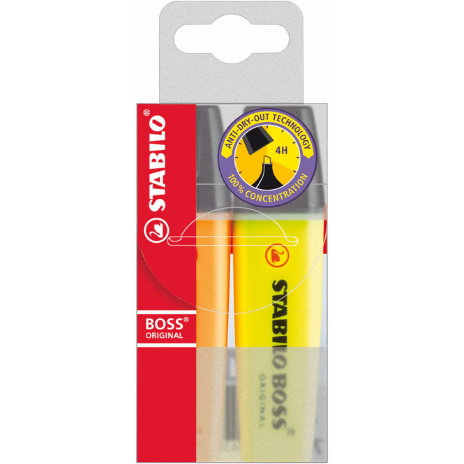 STABILO Textmarker BOSS Original - 2er Pack - sortiert