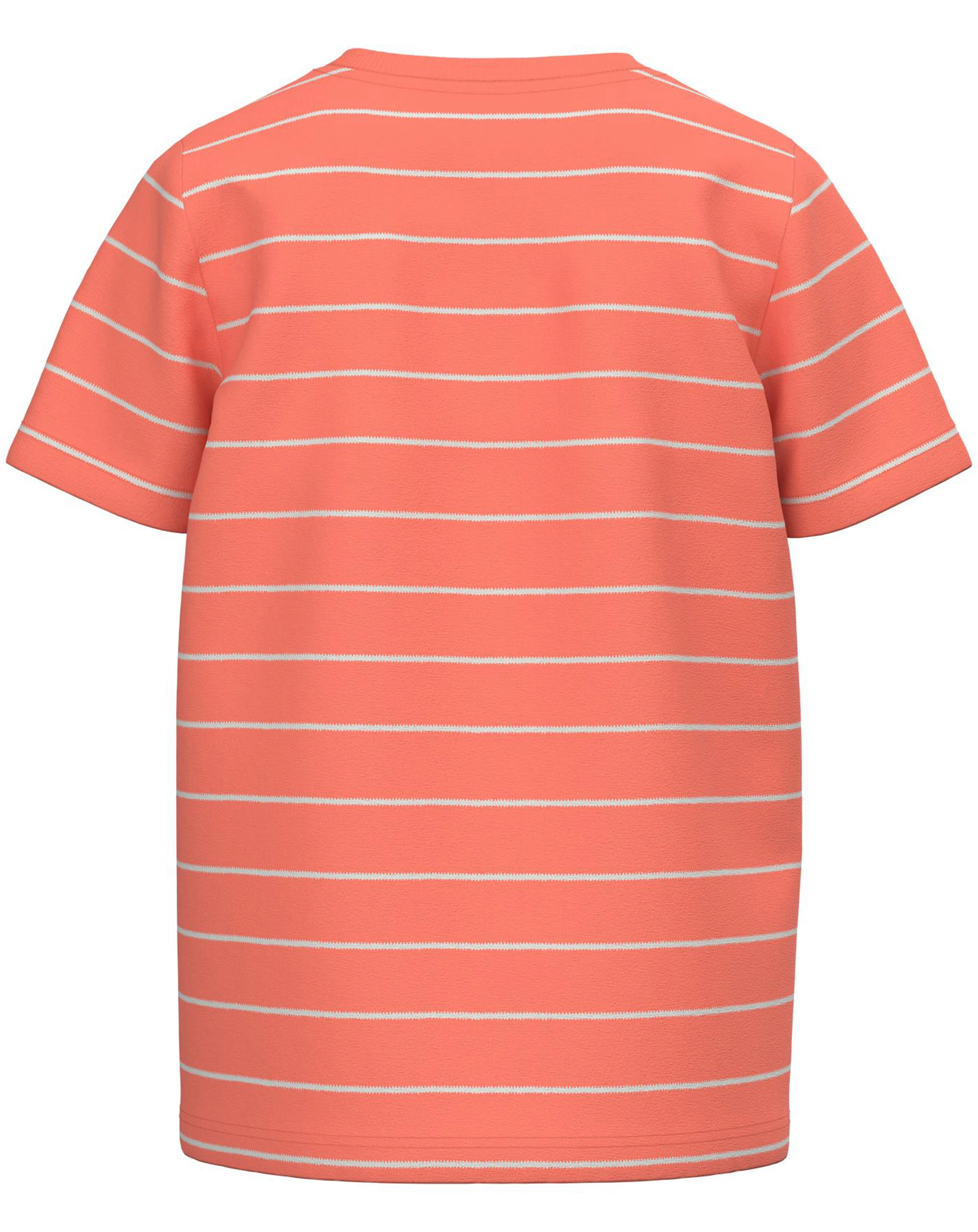 T-Shirt NKMVES gestreift in coral