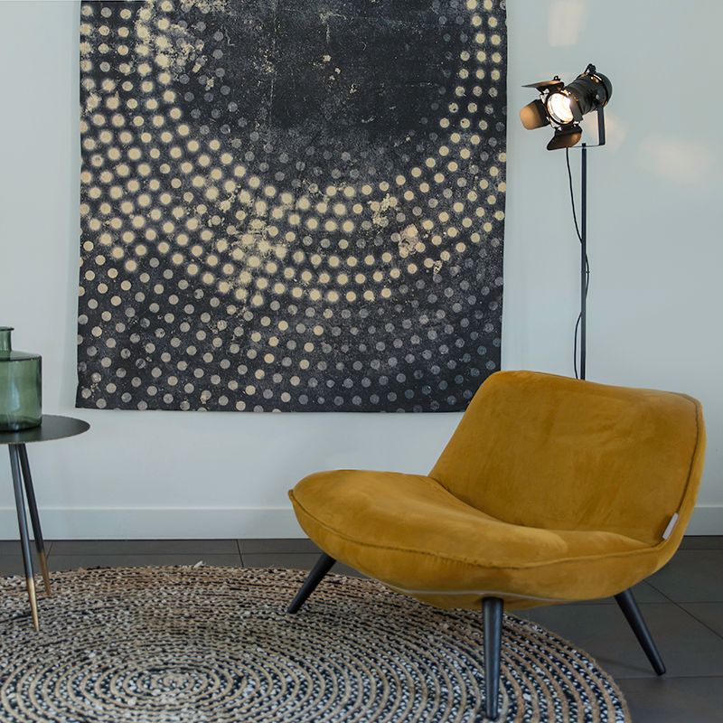 Industriële vloerlamp zwart kantelbaar - Movie