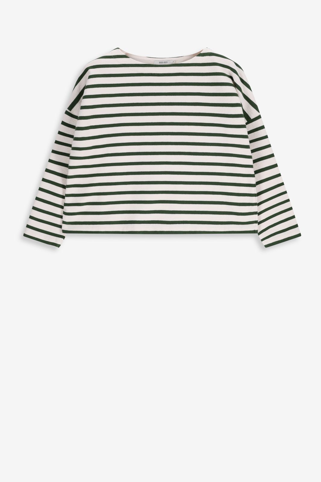Groen gestreept oversized t-shirt