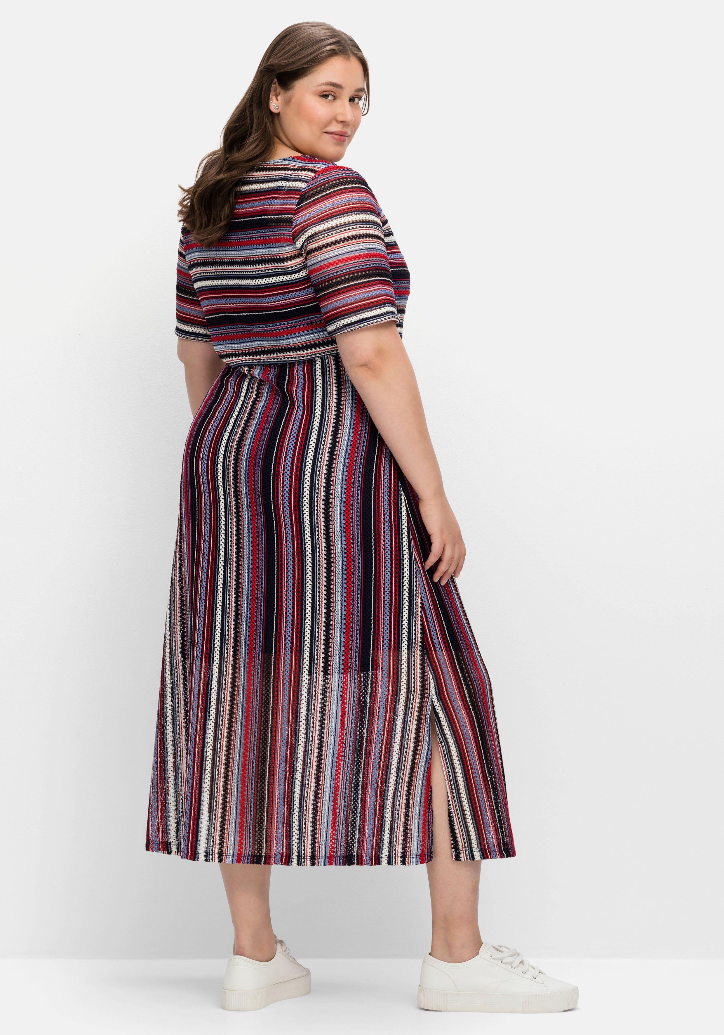 Maxikleid  in Wickeloptik, mit Unterkleid