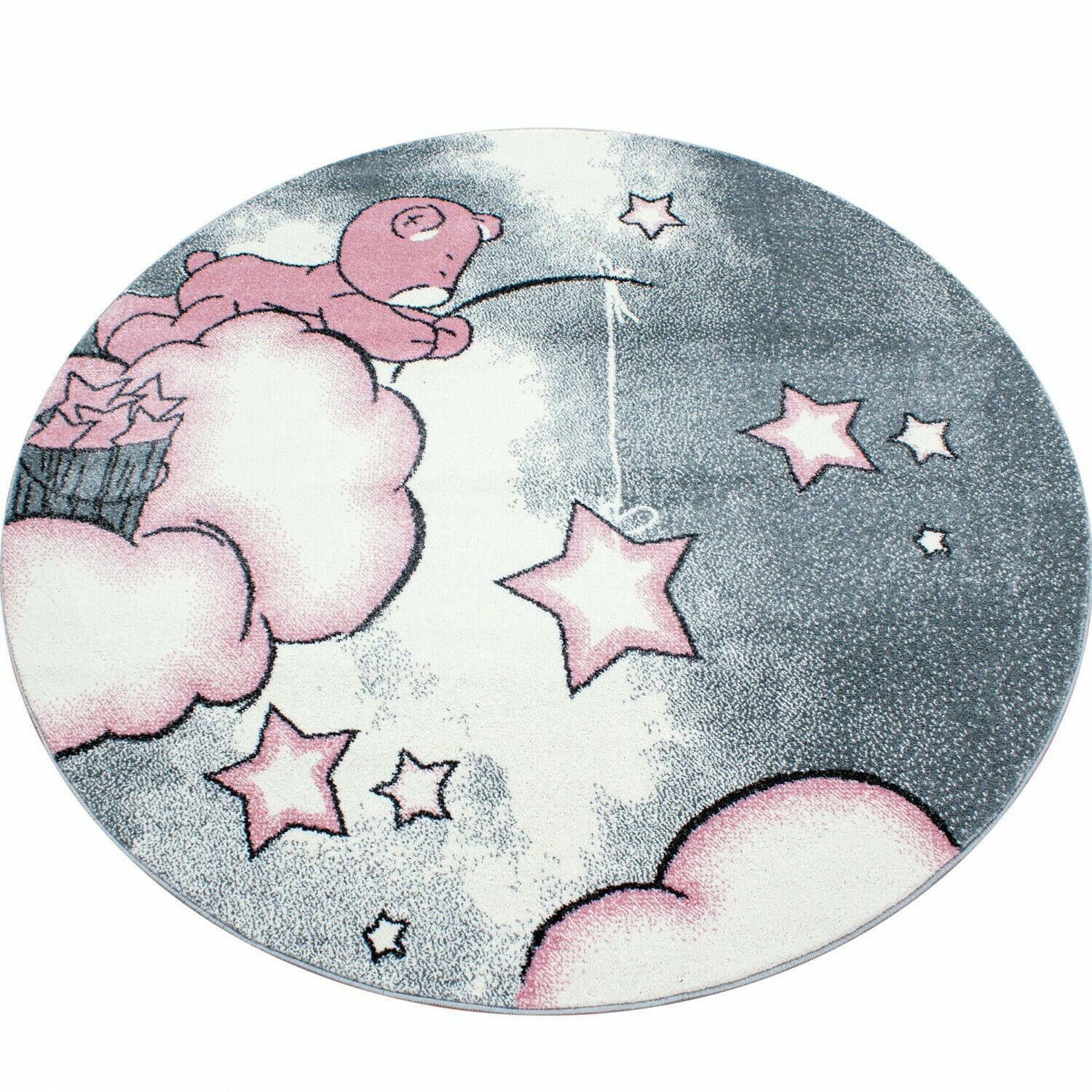 Wunderschöne Kinderteppiche Teppich mit Stern Himmel Motiven Rund / Viereckig