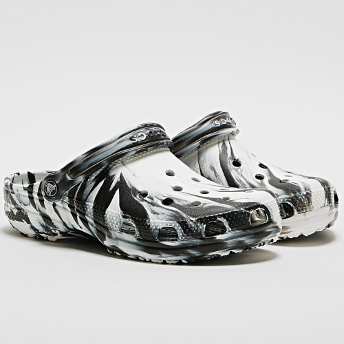 Claquettes Classic Marbled Clog Noir Blanc