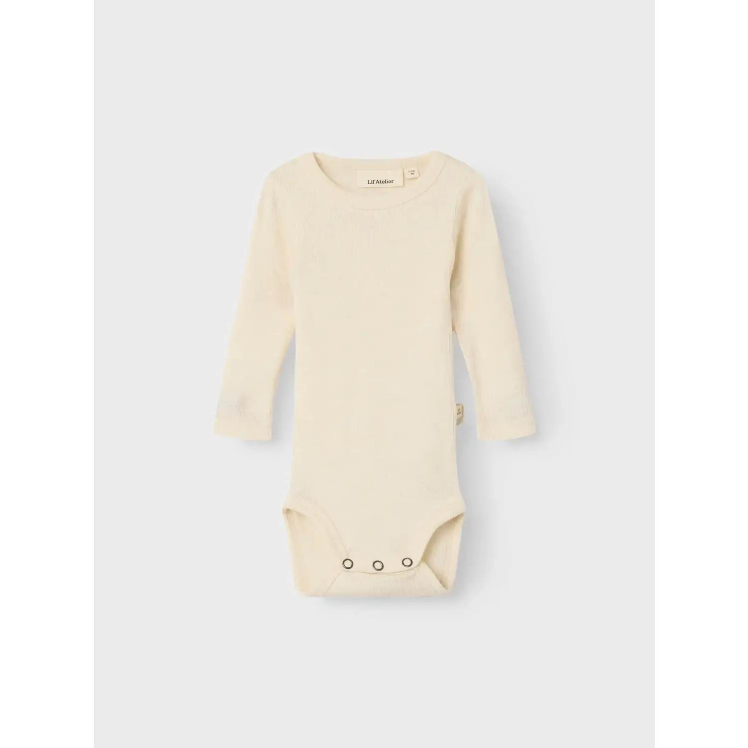 Lil ' Atelier | NBNNALU RIB WO/MO LS SLIM BODY LIL | Turtledove Melange