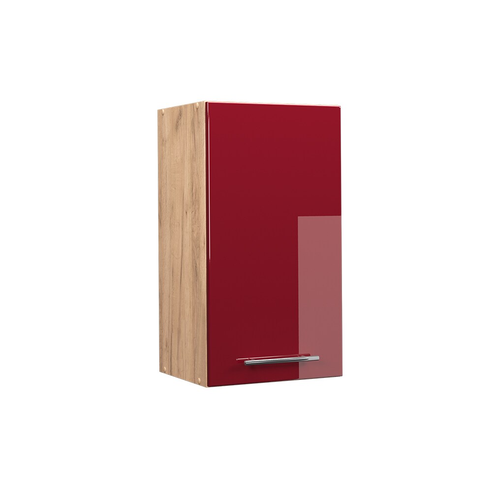 Vicco Hängeschrank Küchenschrank Küchenmöbel Fame-Line Eiche Rot Bordeaux modern 40 cm Küche Einbauküche Hängeschrank Drehtür Einlegeboden Küchenzeile Hochglanz