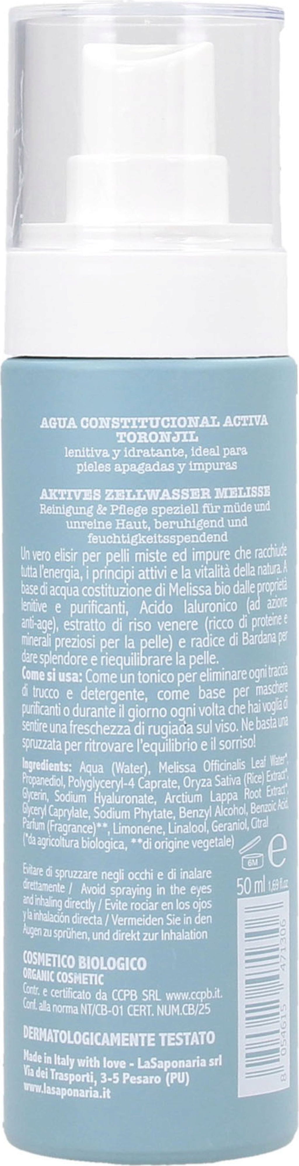 La Saponaria  Aktives Melissenwasser, 50 ml