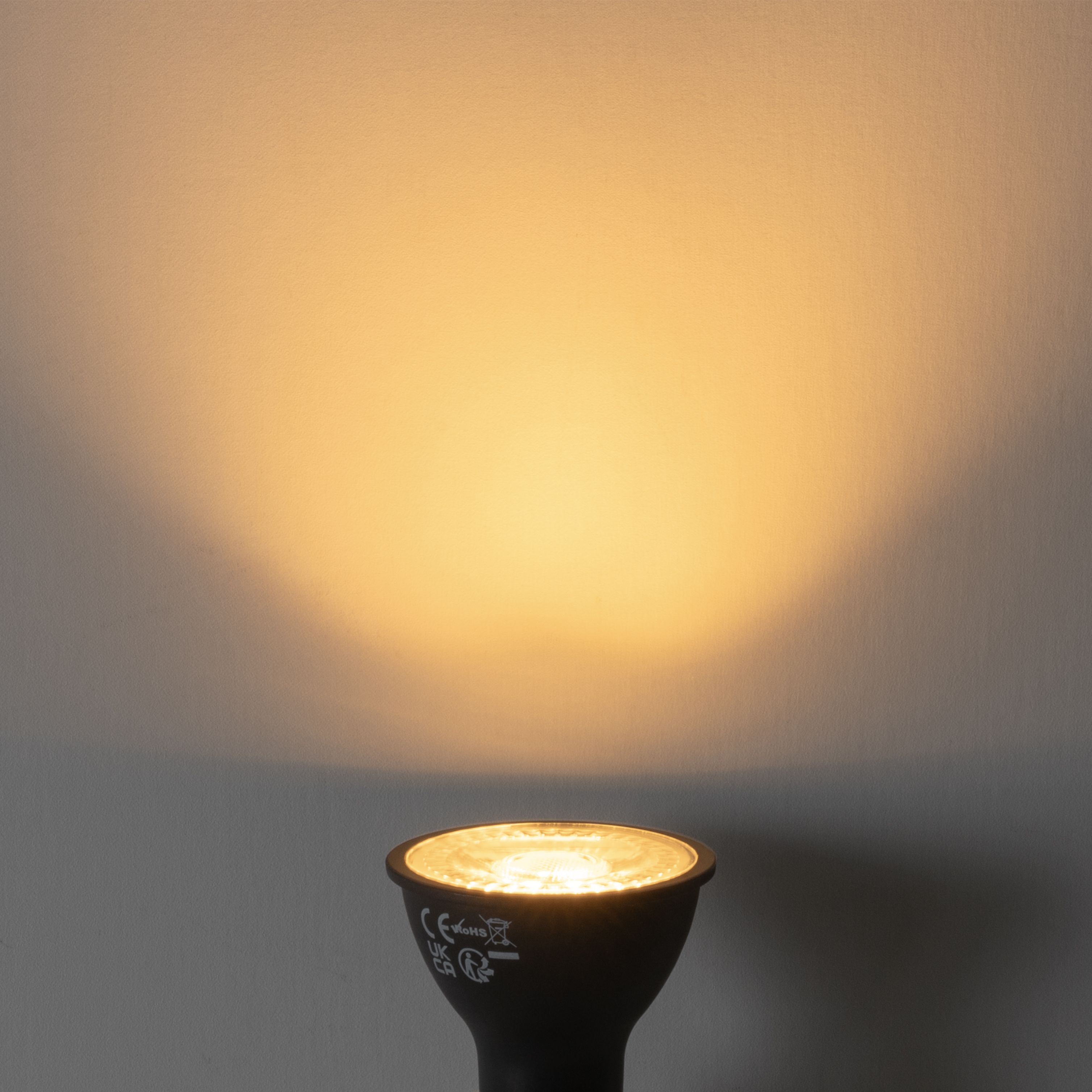 Set van 5 GU10 dimbare LED lampen zwart 7W 430 lm 2700K