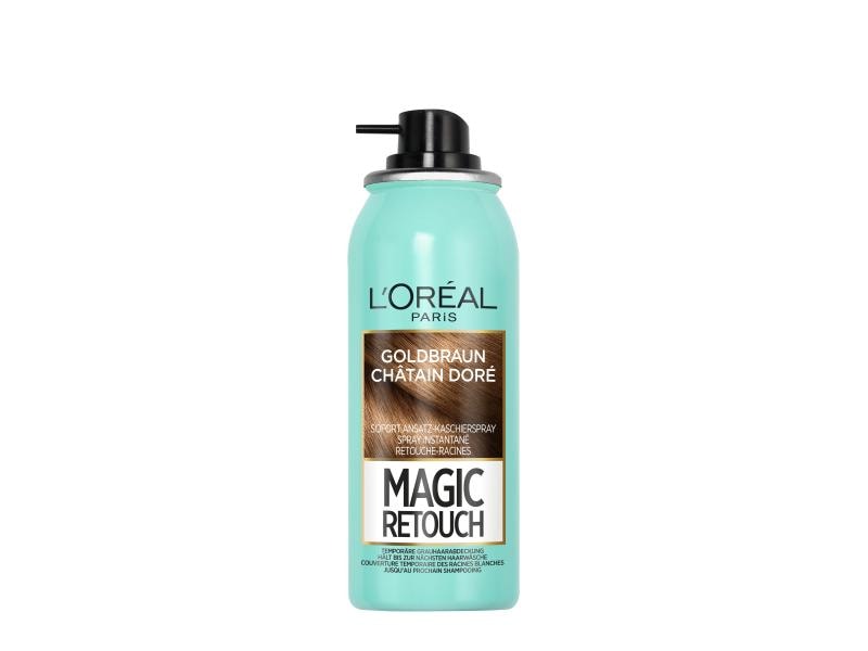 L'Oréal Paris Haaransatz-Spray Magic Retouch Goldlbraun Kaschiert den grauen Haaransatz in nur 3 Sekunden