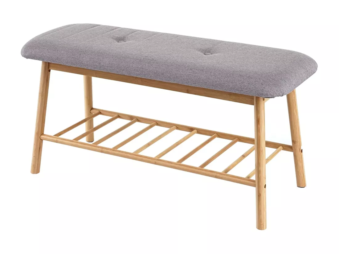 Banc étagère à chaussures bambou marron 90 x 34 x 44 cm BAN04050