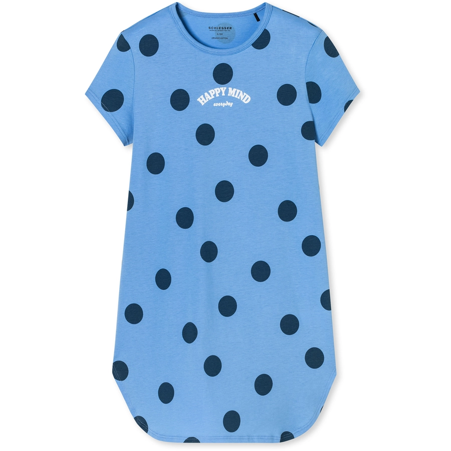 Schiesser Nachthemd Organic Cotton hellblau