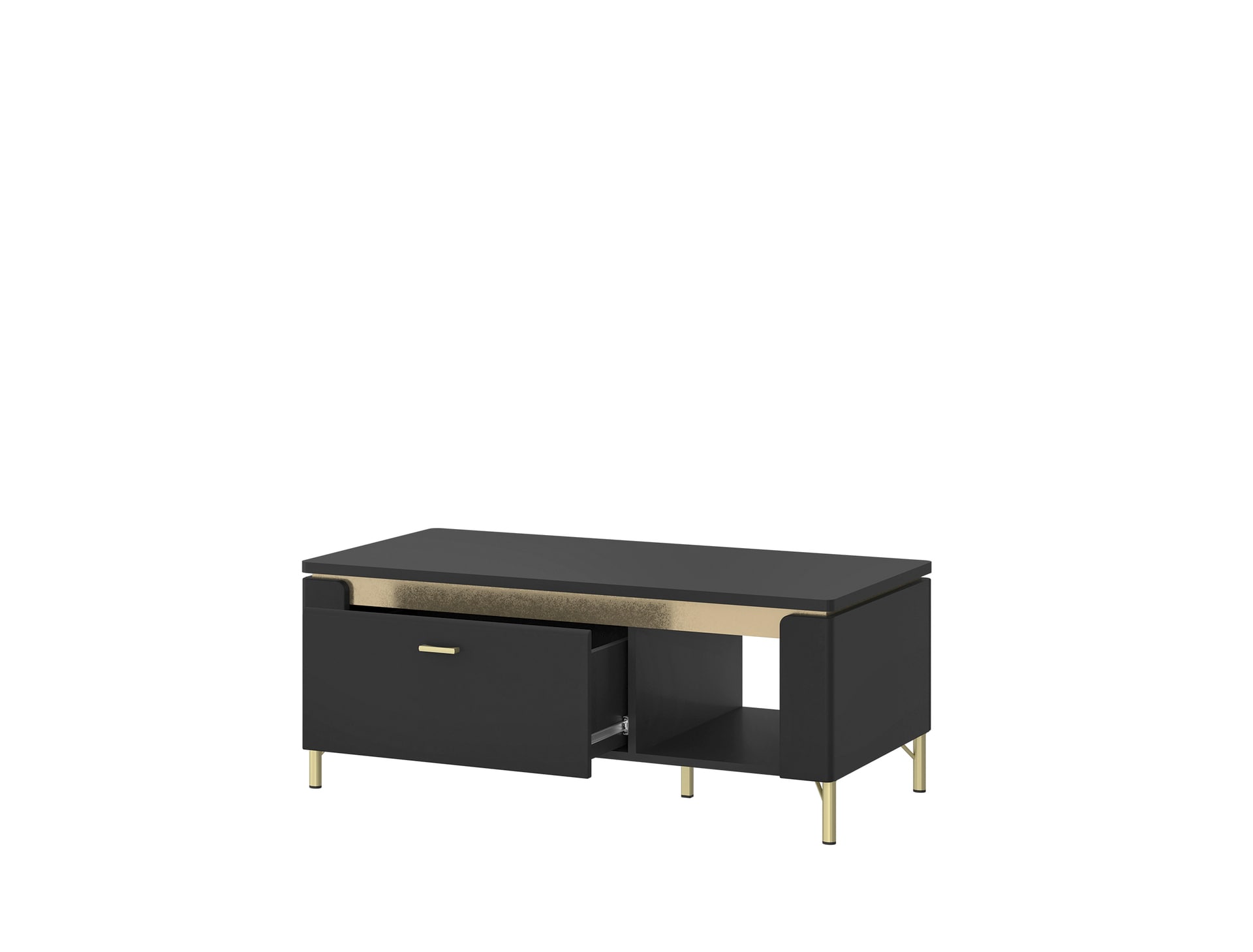 Couchtisch NORICA 110,4x46 cm schwarz matt