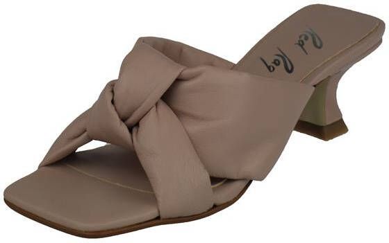 RED RAG Slip on heel knot Roze Leer Sandalen met hak Dames