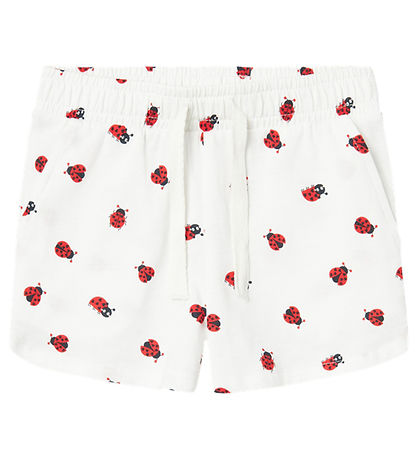 Name It Shorts - NmfVigga - Bright White/Ladybugs