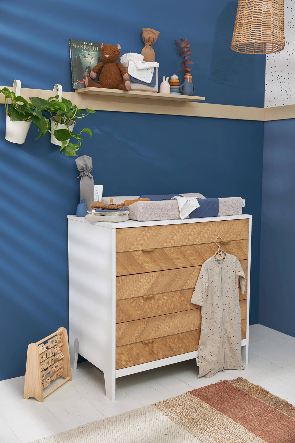 baby slaapzak Rib Mini Spot sand melange