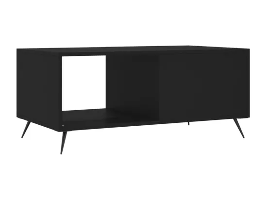 Table basse noir 90x50x40 cm bois d'ingénierie