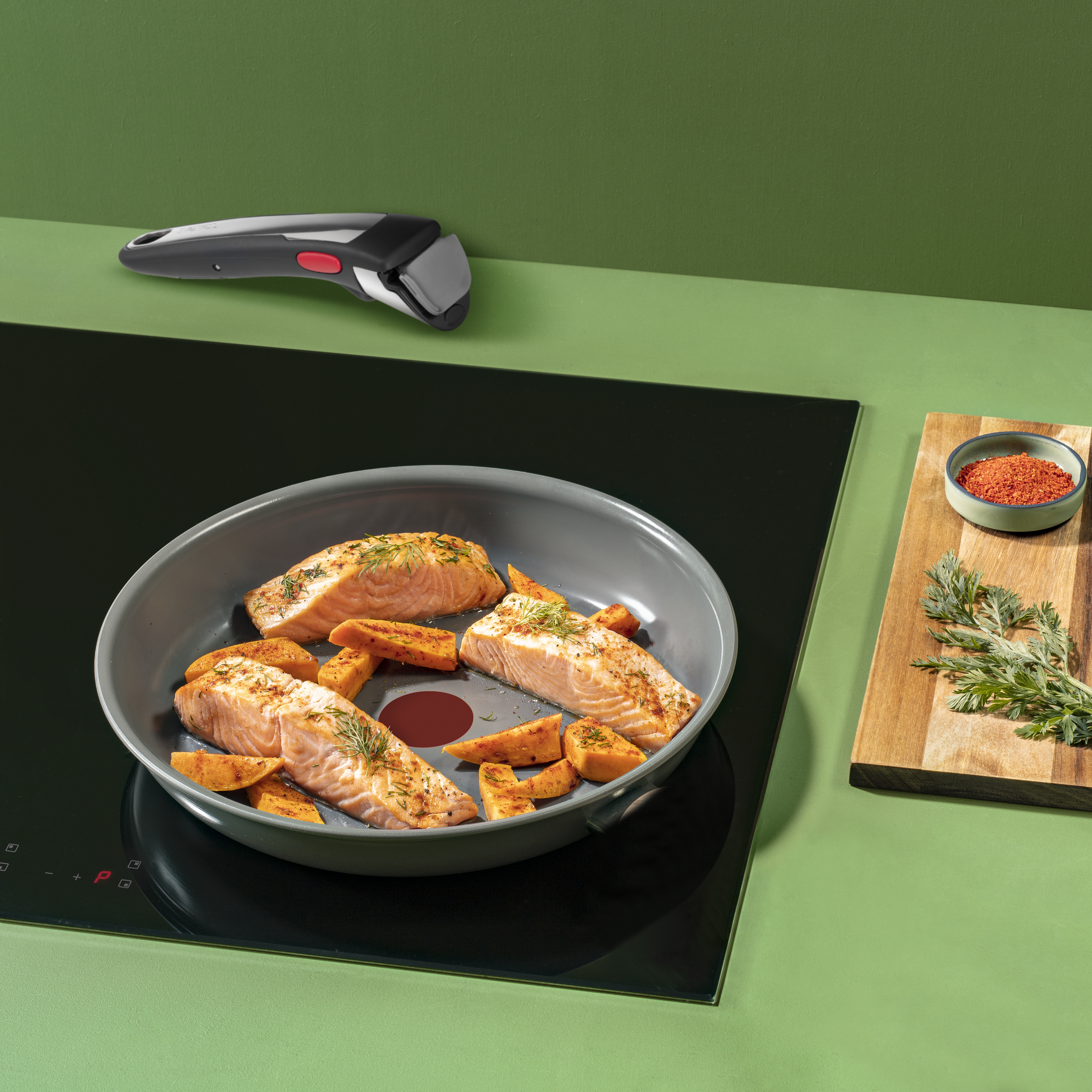 Ingenio Renew ON 5-delige set (koekenpan 22/28 cm, steelpan16/20 cm, handgreep) - inductie