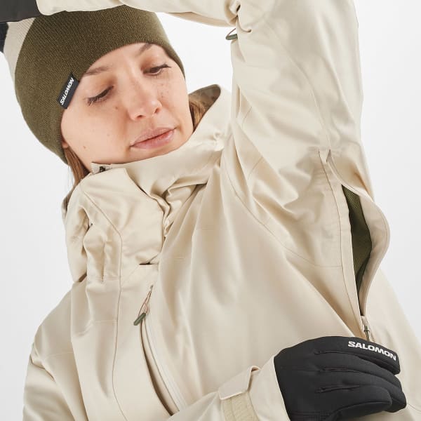 Veste de ski SALOMON STANCE CARGO JACKET W ALMOND MILK