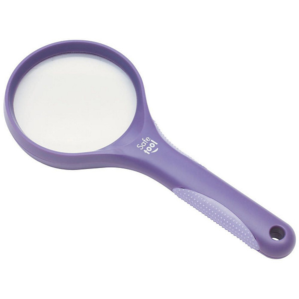 Safetool Loupe ronde bi matiere, grossit x3 -  violet ou vert