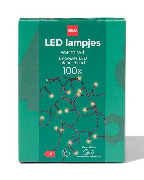 guirlande lumineuse de 12,42 m avec 100 lampes LED