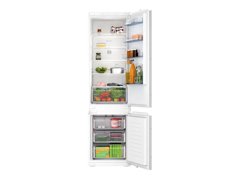 Bosch Serie | 2 KIN965SE0 - Køleskab/fryser - bund-fryser - til indbygning - niche - bredde: 56 cm - dybde: 55 cm - højde: 194 cm - 290 liter - Klasse E