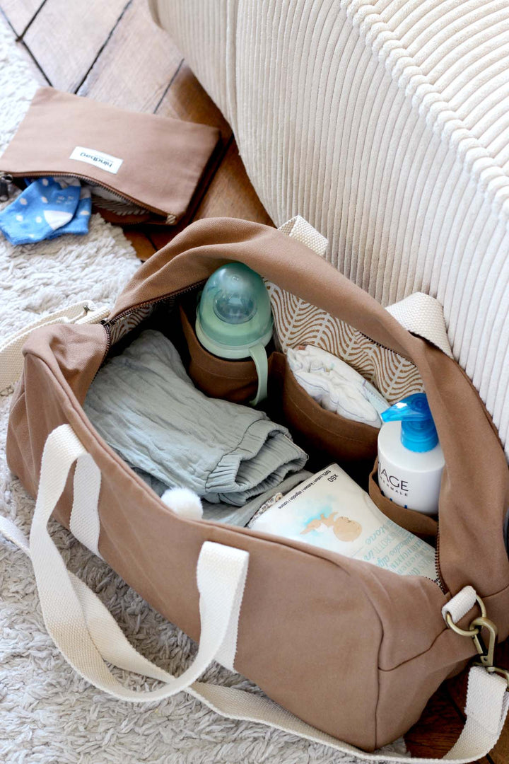 Sac à langer Bleu électrique : Charlie et sa pochette Lou