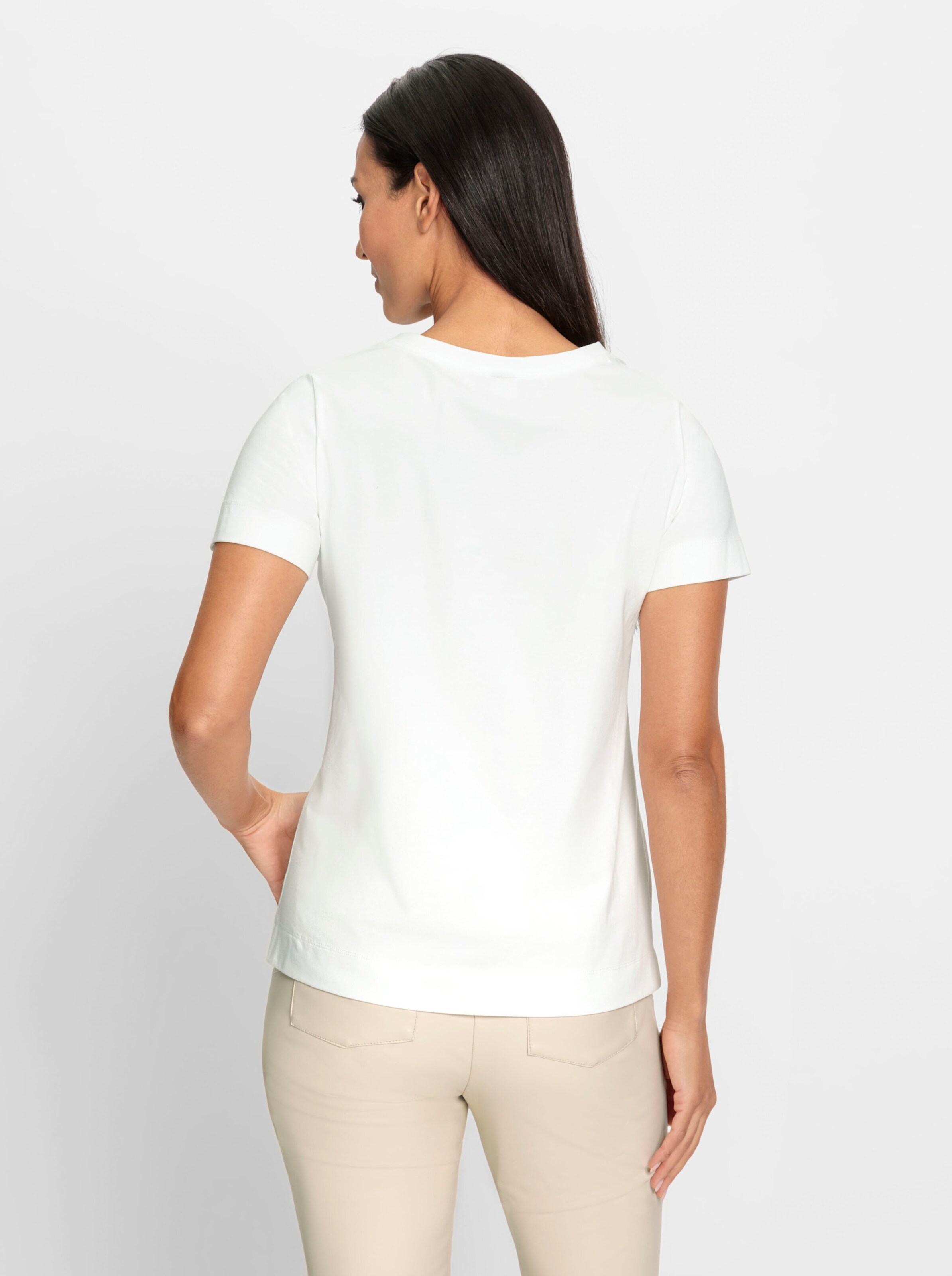 heine Druck-Shirt in ecru-beige-bedruckt