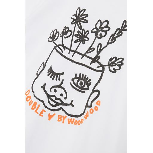 Wood Wood Asa Baby Face T-shirt, White, L