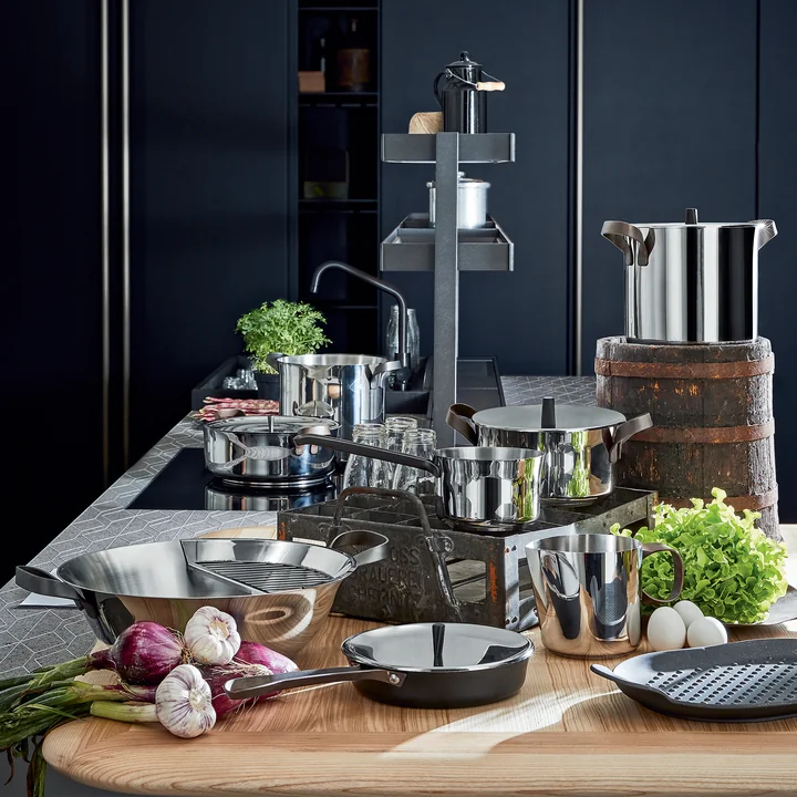 Alessi - Edo Wok ohne Deckel Ø 36 cm, Edelstahl
