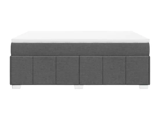 Sommier à lattes de lit avec matelas Gris foncé 140x190cm Tissu
