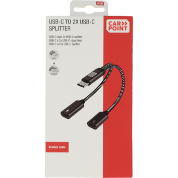 Carpoint splitter USB-C naar dubbele USB-C kabel