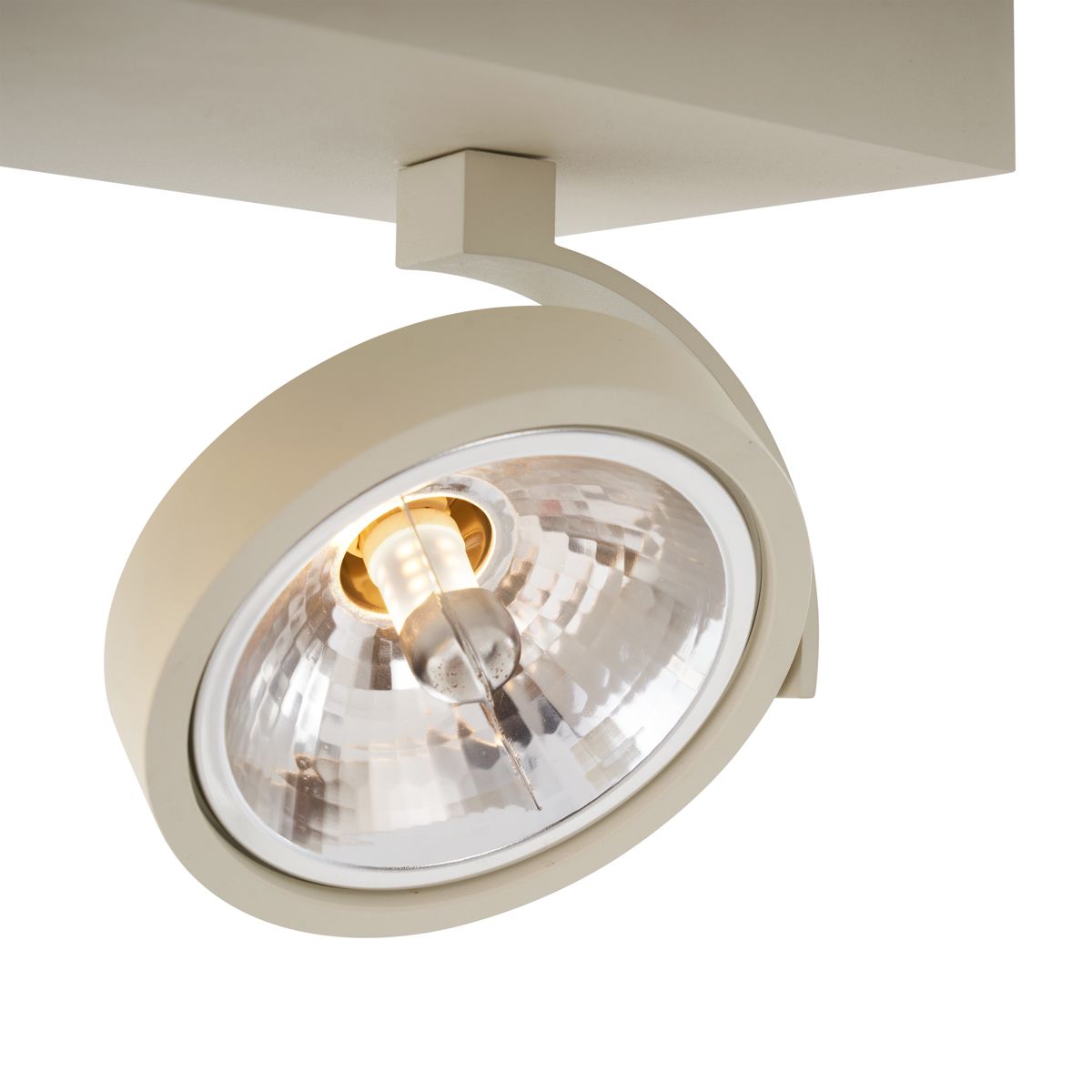 Moderne plafondspot beige G9 rond draai- en kantelbaar 2-lichts - Go