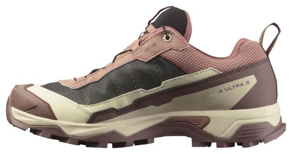 Chaussures Outdoor Salomon X Ultra 5 GTX Beige/Rose Femme