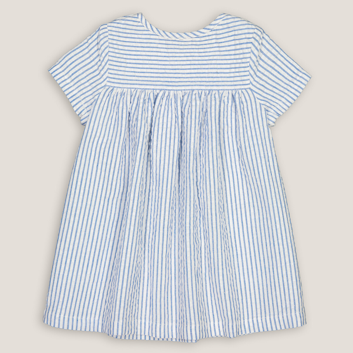 COLEÇÃO LA REDOUTE<br>Vestido listrado com mangas curtas